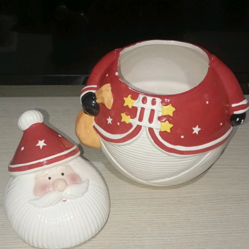 Christmas cookie jar Santa Claus like new