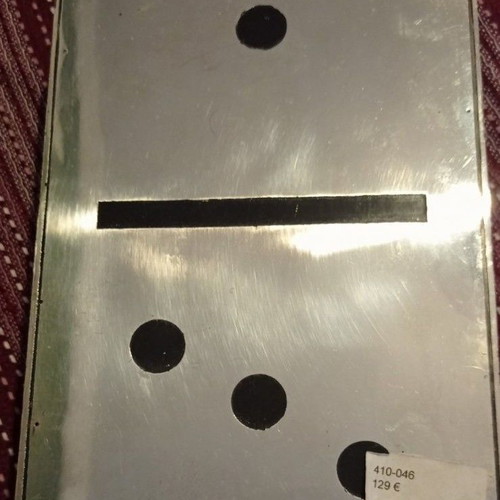 Metal domino large size new in wooden box