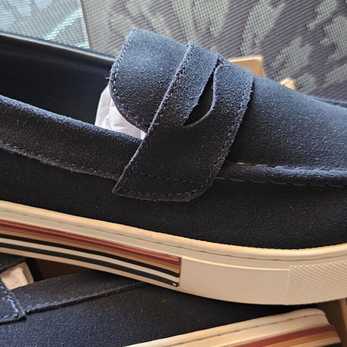 Renato Garini men's casual moccasins extra soft new, blue