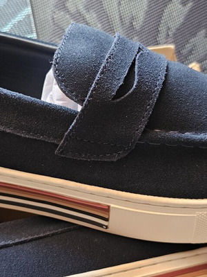 Renato Garini men's casual moccasins extra soft new, blue
