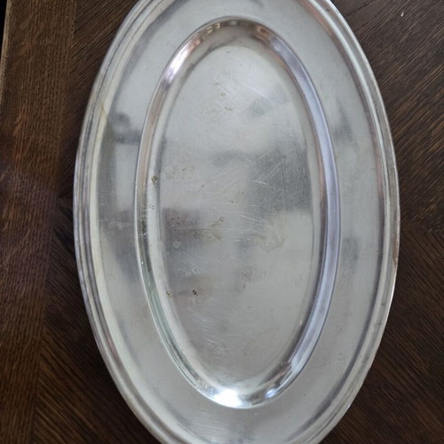 Christofle set of 4 used vintage silver-plated platters