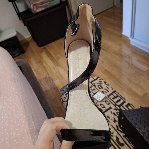 Patent leather summer sandals size 41 new, black