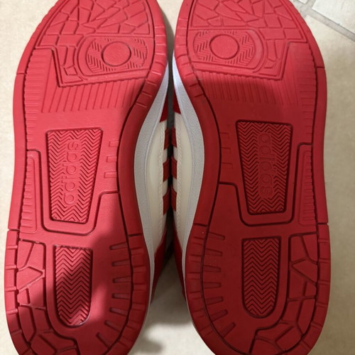 Adidas children's leather sneakers size 37 1/3 new, red and white
