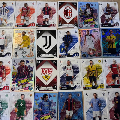 Topps Match Attax 2025 76 single cards new with club and special cards