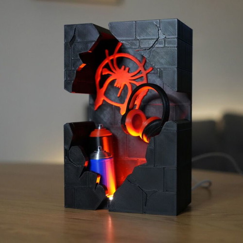 Decorative lamp inspired by Miles Morales like new