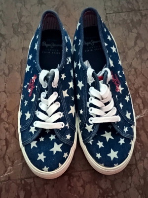Pepe Jeans women's shoes blue like new, size 40