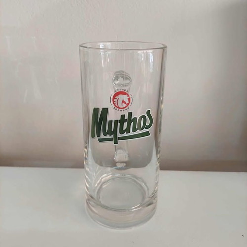 Mythos beer glass new collectible