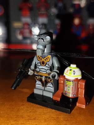 Geonosian Zombie (V2) Lego figure with blaster and droid