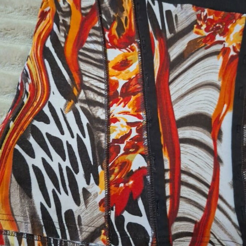 Vintage RAXEVSKY Y2K Corset-Style Top with Animal and Floral Print Size XL like new