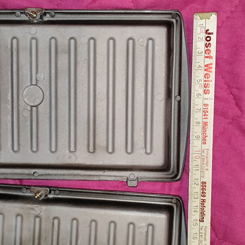Replacement Plates Set for Toaster Waffle and Grill 22.5x13 cm like new