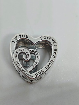 Silver Charm Heart I Love You Forever like new
