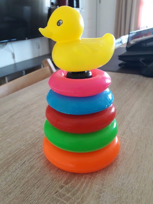 Stacking duck toy used