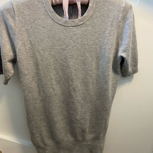 Zara knit short-sleeve T-shirt medium gray like new