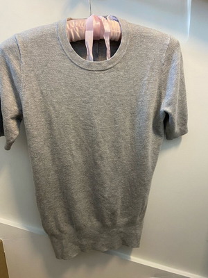 Zara knit short-sleeve T-shirt medium gray like new