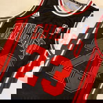  Adidas CHICAGO BULLS Michael Jordan away black jersey