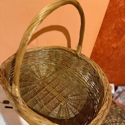Καλάθι ψάθινο με χερούλι σαν καινούργιο