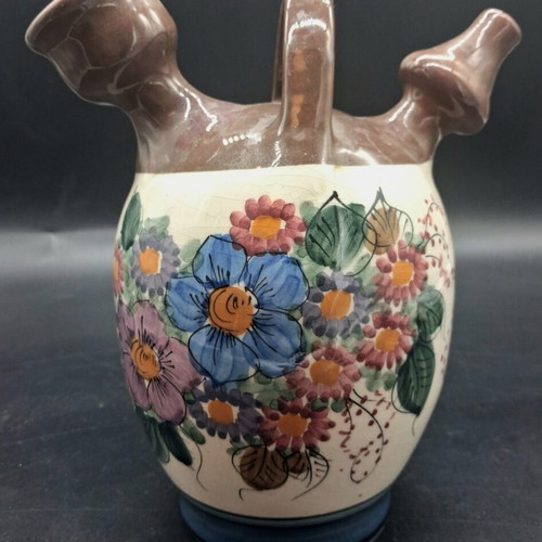 Vintage Greek Ceramic 'Pantremeno' Double-Spouted Stamnaki used