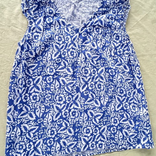 Palazzo pants and blouse set new, white and blue