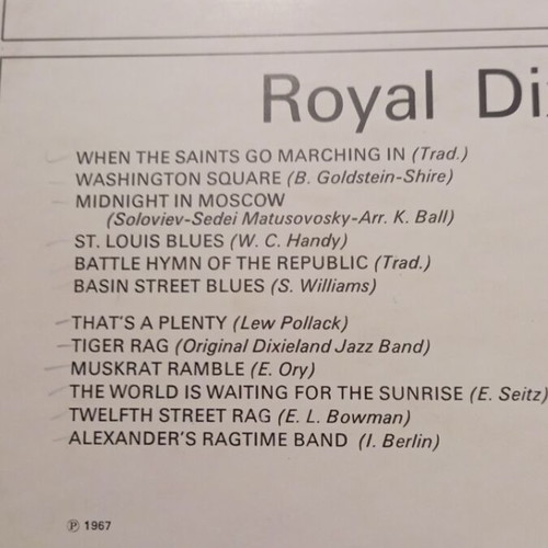 Golden Dixie vinyl record used by Royal Dixie Band
