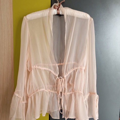 Fidele silk blouse like new, pink, size ML