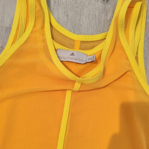 Stella McCartney x Adidas Double Layer Top like new, sizes XS-S, yellow-orange
