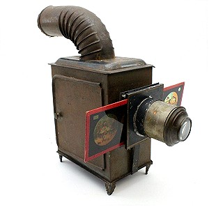 Bing Magic Lantern από τσίγκο με 6 γυάλινες πλάκες 7 cm και 29 γυάλινες πλάκες 4,5 cm