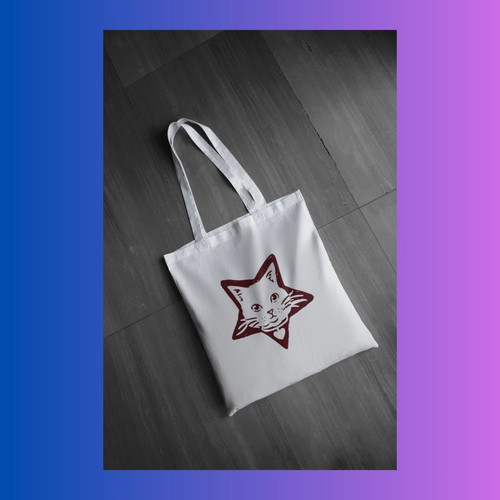 Unisex Tote Bag "Heart Games" new, shoulder, white and red