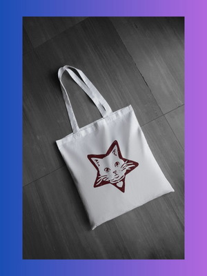 Unisex Tote Bag "Heart Games" new, shoulder, white and red