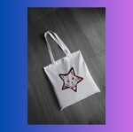 Unisex Tote Bag "Heart Games" new, shoulder, white and red