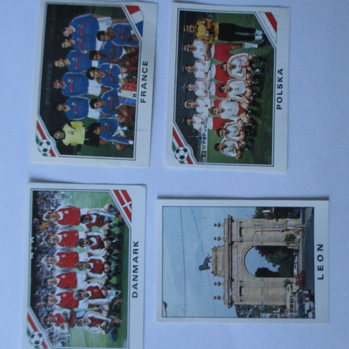 Panini Mexico 86 stickers used, lot of 4