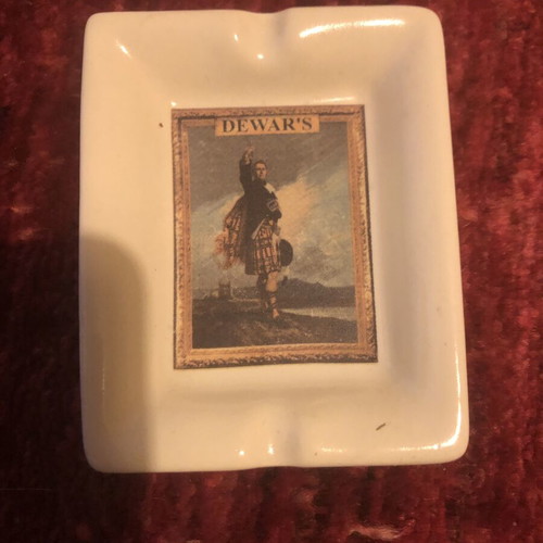 Vintage Dewar’s Collectible Ceramic Ashtray 1980s like new