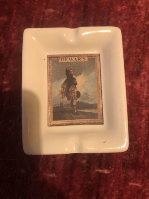Vintage Dewar’s Collectible Ceramic Ashtray 1980s like new