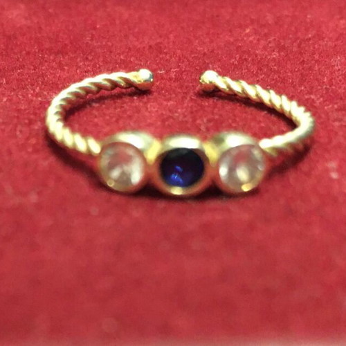 Set of 2 gold-plated rings with 925 silver Byzantine & Meander designs new