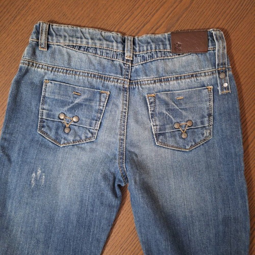 Girls' denim jeans 10 years new, blue, size 140 cm