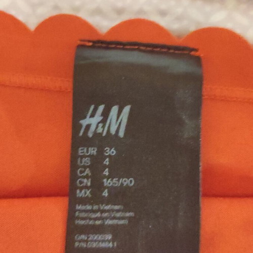 Bikini H&M size 36 small like new, dark orange