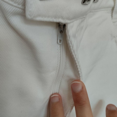 Lecomte white pants new, size 44, cotton blend