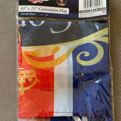 Coronation Flag King Charles III new, official memorabilia