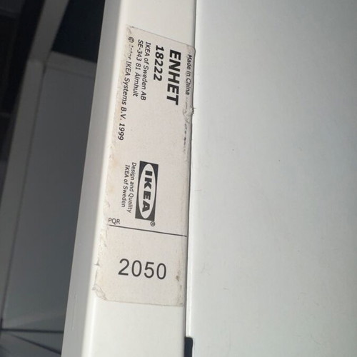 IKEA enhet white metal bathroom or kitchen shelf like new