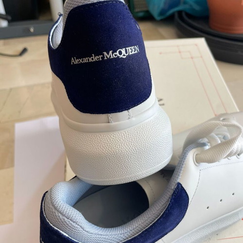 Alexander McQueen Limited Edition White Navy Sneakers Size 41 New