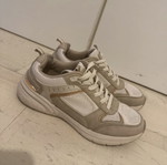 Athletic shoes like new, beige, size 38