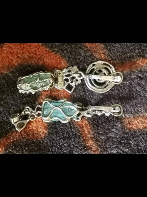 Silver earrings like new, asymmetrical