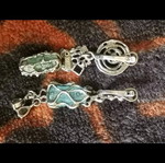 Silver earrings like new, asymmetrical