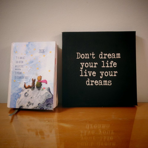 Don't Dream Your Life Canvas 20x20cm minimal vintage wall art like new