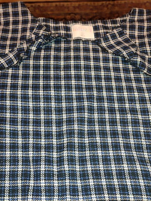 Compania Fantastica blue checkered blouse like new, no large