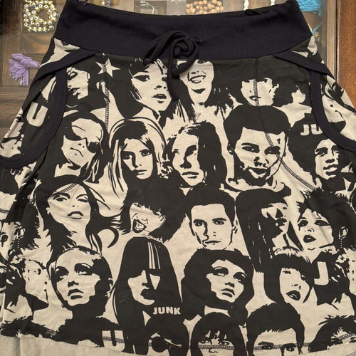 Rouhomania summer skirt like new, black and gray, with pockets