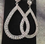 Evening earrings new, gray