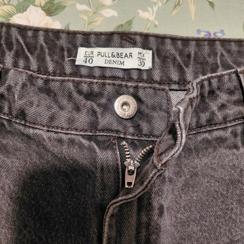 Pull & Bear Black Denim Shorts like new, size 38-40