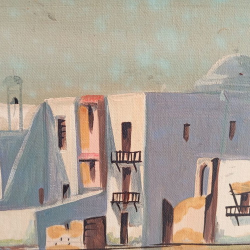 Oil painting on canvas used, island theme by Emmanouil 30x40