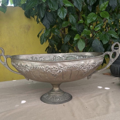 Large Antique Pewter used, decorative piece