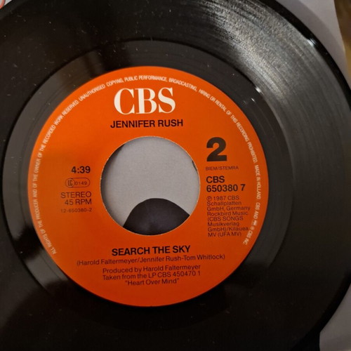 Jennifer Rush I Come Undone 45 RPM record